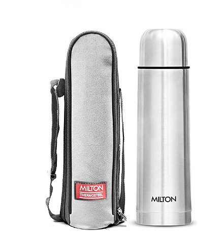 Milton Thermosteel Optima Flask, Steelplain,Silver