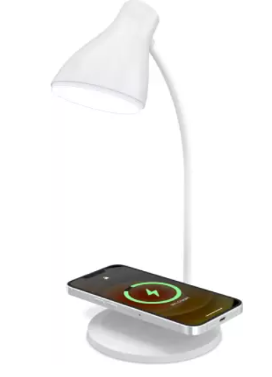 Portronics 5 W 2 A Mobile Brillo 3 Portable LED Lamp with Wireless Charger (White, Cable Included)